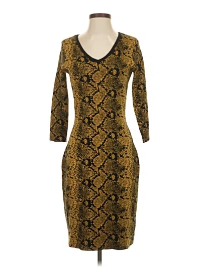 Pre-owned Nanette Lepore Cocktail Dress In Gold