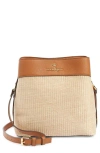 Nanette Lepore Colleen Triple Section Bucket Bag In Natural/ Tan