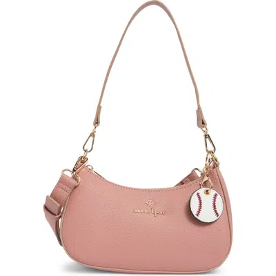 Nanette Lepore Convertible Faux Leather Baguette Shoulder Bag In Pink