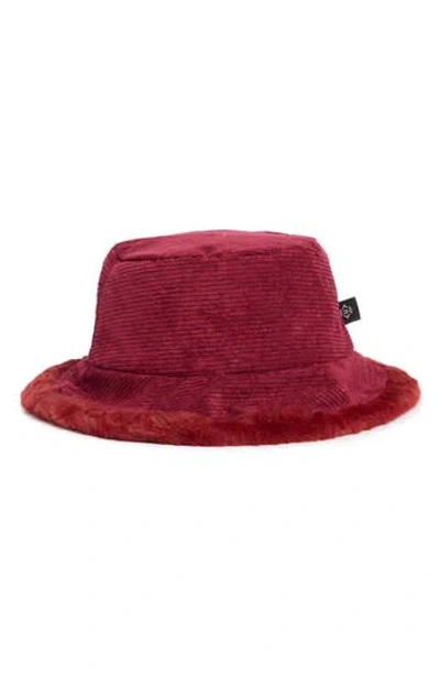 Nanette Lepore Corduroy Bucket Hat In Red