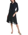 NANETTE LEPORE CREPE CHIFFON SHIRTDRESS