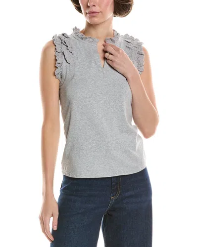 Nanette Lepore Crochet Ruffle Top