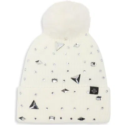 Nanette Lepore Crystal Snowflake Pom Beanie In Multi