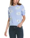 Nanette Lepore Crystal Sweater In Blue