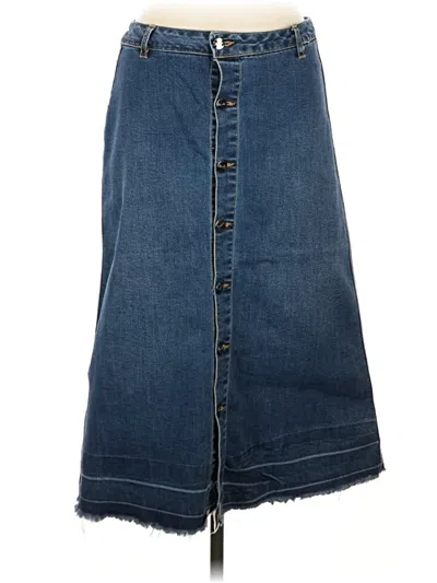 Pre-owned Nanette Lepore Denim Skirt In Blue