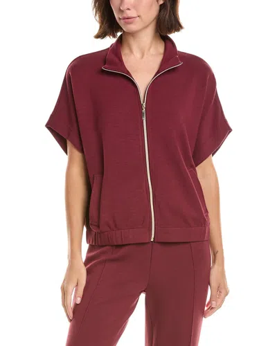 Nanette Lepore Dolman Zip-up In Burgundy