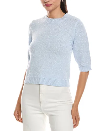Nanette Lepore Elbow Sleeve Spring Pullover In Blue