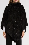 Nanette Lepore Elegant Faux Pearl Ruana In Black