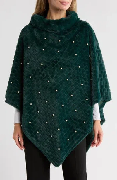 Nanette Lepore Elegant Faux Pearl Ruana In Green