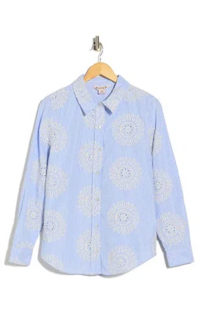Nanette Lepore Embroidered Stripe Shirt