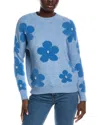 Nanette Lepore Eyelash Intarsia Sweater In Blue