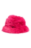 Nanette Lepore Faux Fur Bucket Hat In Fushia