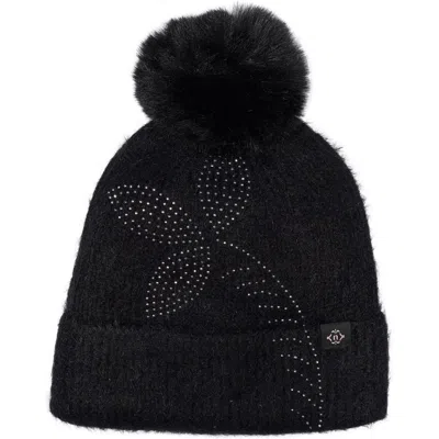 Nanette Lepore Faux Fur Pom Beanie In Black
