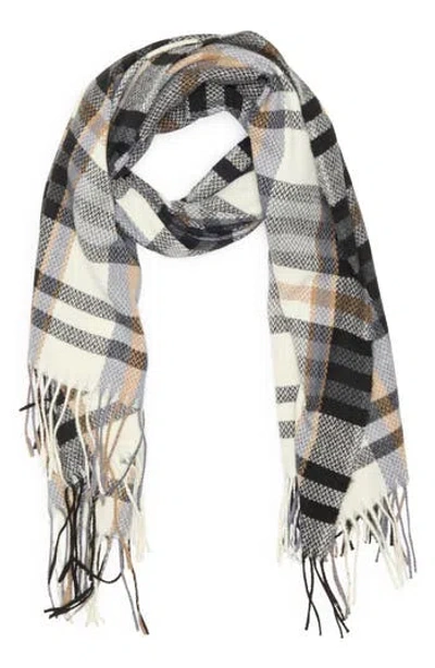 Nanette Lepore Faux Fur Pompom Beanie & Scarf Set In Gray