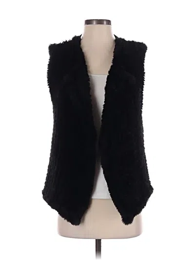 Pre-owned Nanette Lepore Faux Fur Vest In Black