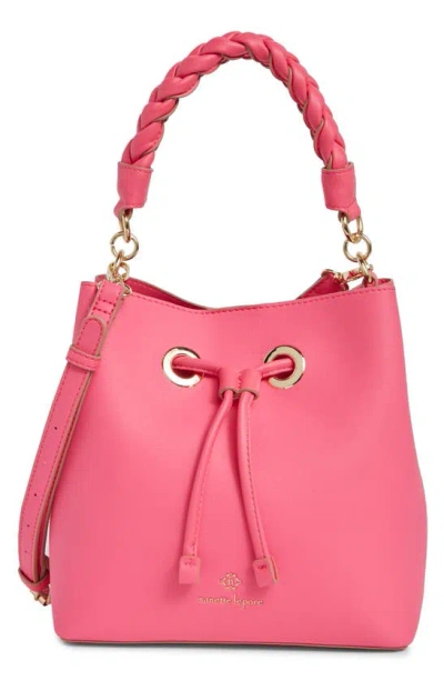 Nanette Lepore Faux Leather Bucket Bag<br /> In Hot Pink