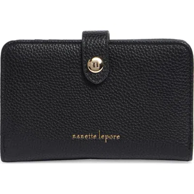 Nanette Lepore Faux Leather Wallet In Black
