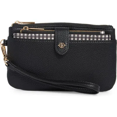Nanette Lepore Faux Leather Wristlet With Card Case In Purple