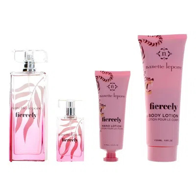 Nanette Lepore Fiercely By . 4 Piece Gift Set For Women In Transparent