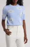 Nanette Lepore Crystal Sweater In Blue