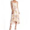 Nanette Lepore Floral Ruffle High-low Maxi Dress In White In Multi