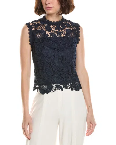 Nanette Lepore Floral Top In Blue