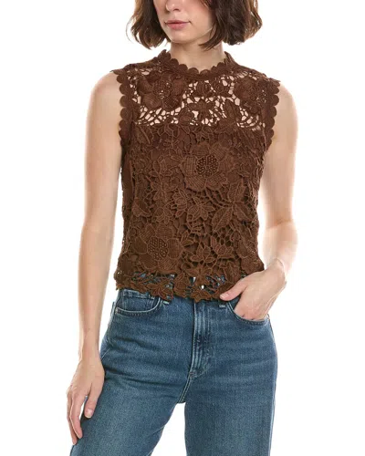Nanette Lepore Floral Top In Brown