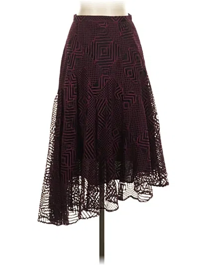 Pre-owned Nanette Lepore Formal Skirt In Burgundy