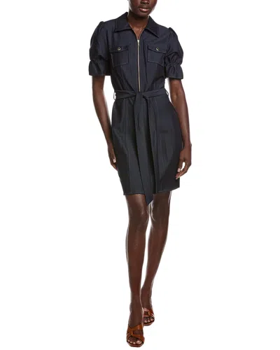Nanette Lepore Front Zip Shirtdress In Blue