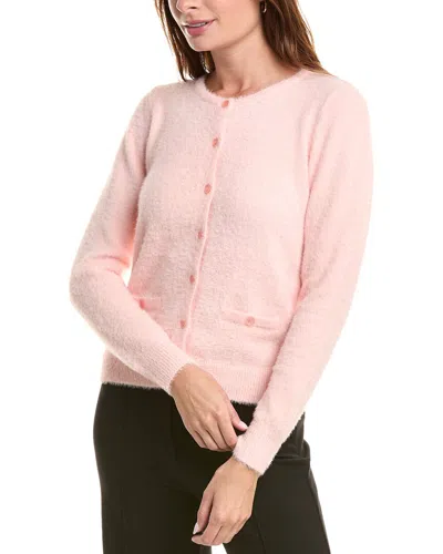 Nanette Lepore Fuzzy Cardigan In Pink