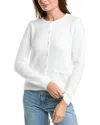 Nanette Lepore Fuzzy Cardigan In White