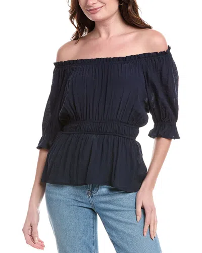 Nanette Lepore Gathered Top In Blue