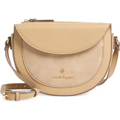 Nanette Lepore Half Moon Crossbody Bag In Sand Nubuck