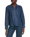 Nanette Lepore High-low Denim Shirt In Blue
