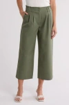 Nanette Lepore High Waist Crop Wide Leg Pants In Prairie Sage