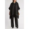 Nanette Lepore Hooded Jacquard Ruana In Black