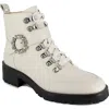Nanette Lepore Irina Womens Embellished Adjustable Booties In White