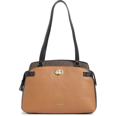 Nanette Lepore Kathryn Triple Section Shoulder Bag In Brown