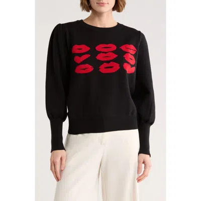 Nanette Lepore Kiss Lurex® Sweater In Black