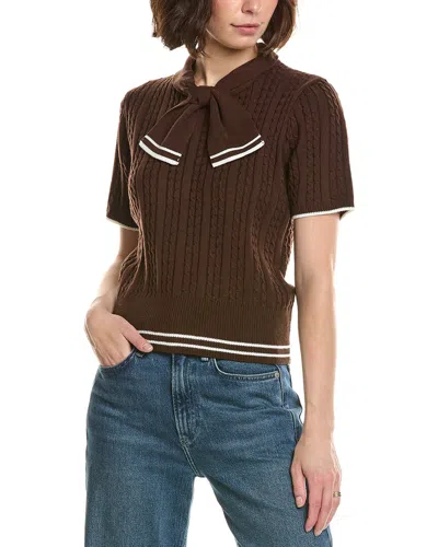 Nanette Lepore Knit Sweater In Brown
