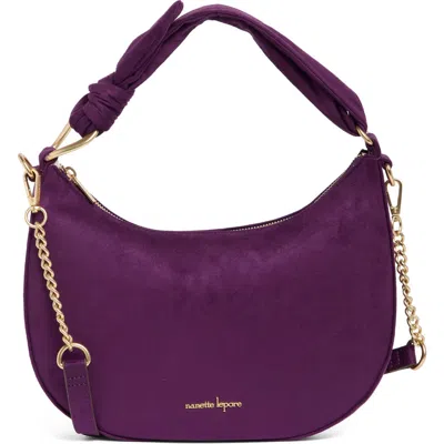 Nanette Lepore Knot Shoulder Bag In Plum Berry