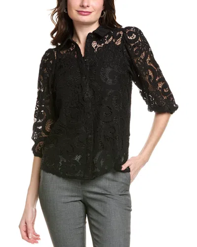 Nanette Lepore Lace Blouse In Black