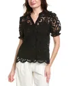Nanette Lepore Lace Blouse In Black