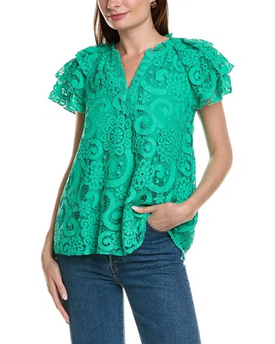 Nanette Lepore Lace Top In Green