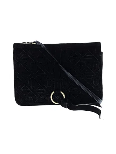 Pre-owned Nanette Lepore Leather Crossbody Bag In Black
