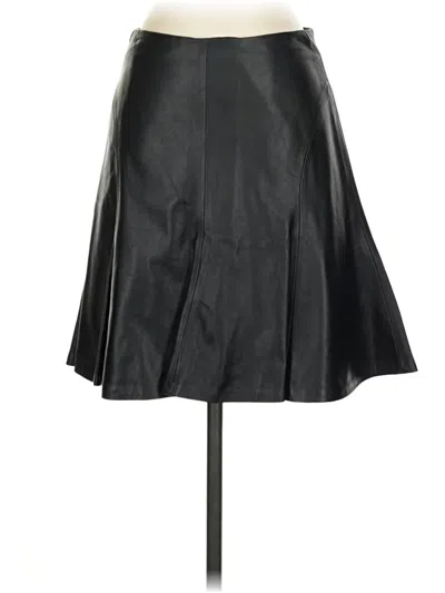 Pre-owned Nanette Lepore Leather Skirt In Black