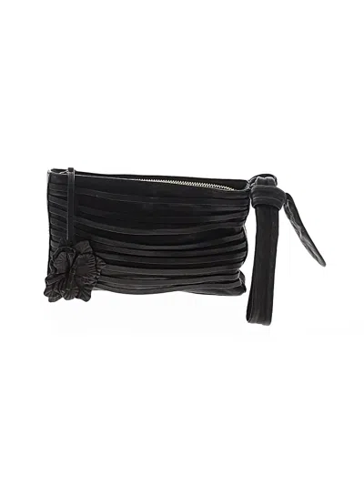 Pre-owned Nanette Lepore Leather Wristlet In Black