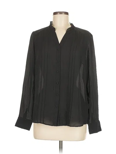 Pre-owned Nanette Lepore Long Sleeve Blouse In Black