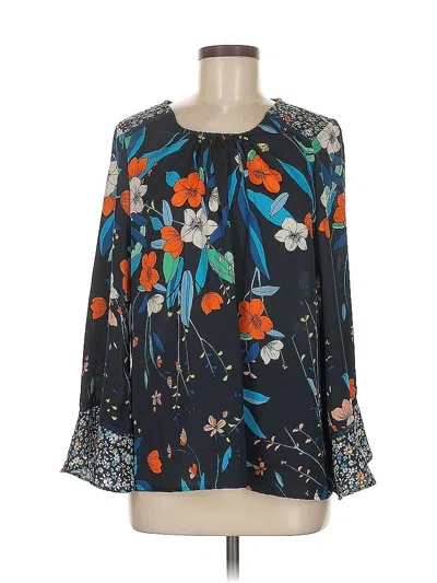 Pre-owned Nanette Lepore Long Sleeve Blouse In Black