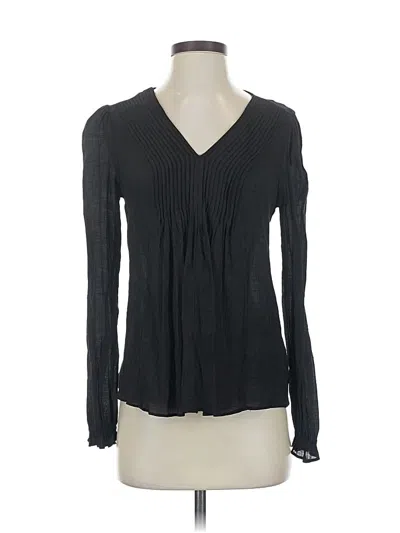 Pre-owned Nanette Lepore Long Sleeve Blouse In Black
